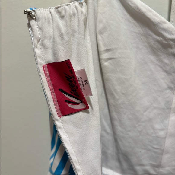 Vixen by Micheline Pitt Dollface Dress Blue and White (M) - Picture 6 of 11